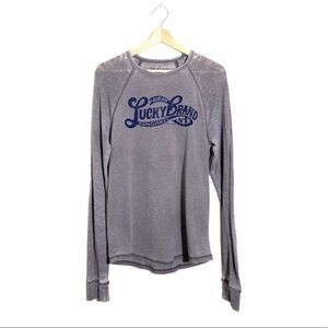 Lucky brand Venice burnout long sleeve thermal top